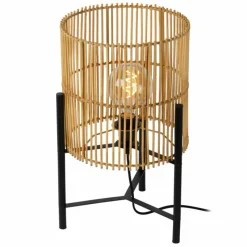 Luminaires Scandinaves-Luminaires Lucide Lampe de table Lucide JANTINE Noir, 1 lumière