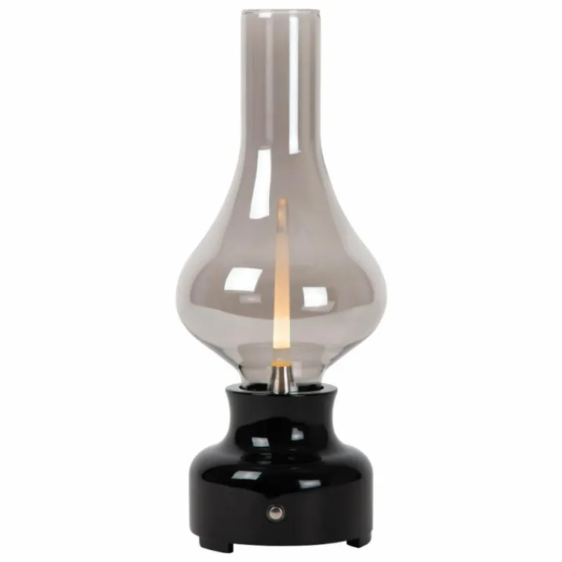 Suspension Verre Fumé-Luminaires Lucide Lampe de table Lucide JASON LED Noir, 1 lumière
