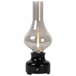 Suspension Verre Fumé-Luminaires Lucide Lampe de table Lucide JASON LED Noir, 1 lumière