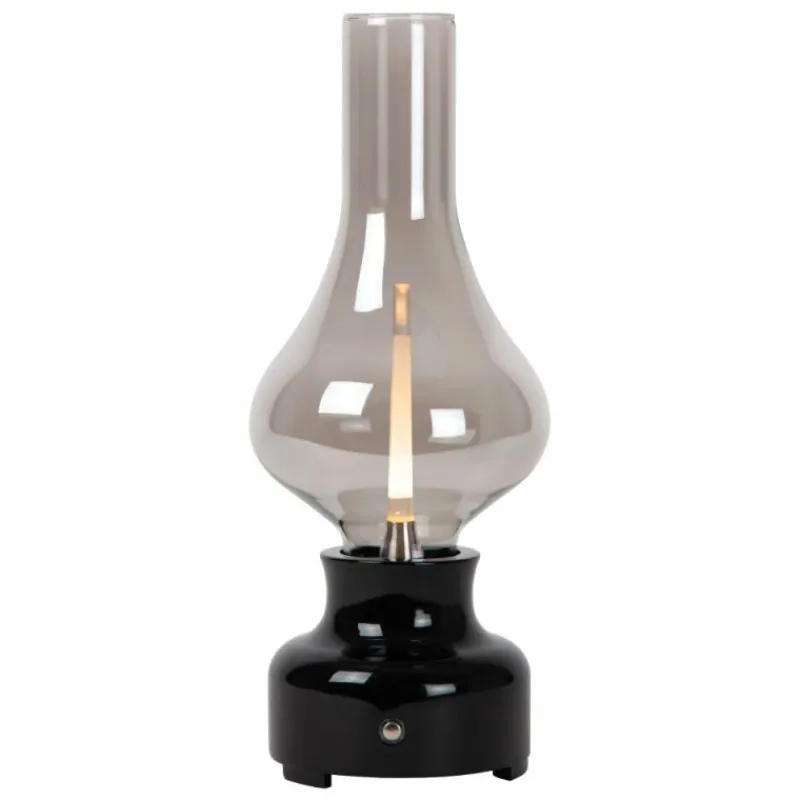Suspension Verre Fumé-Luminaires Lucide Lampe de table Lucide JASON LED Noir, 1 lumière