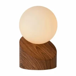 Luminaires Rustiques-Luminaires Lucide Lampe de table Lucide LEN Bois foncé, 1 lumière