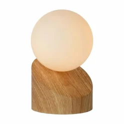 Luminaires Rustiques-Luminaires Lucide Lampe de table Lucide LEN Bois foncé, 1 lumière