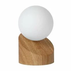 Luminaires Rustiques-Luminaires Lucide Lampe de table Lucide LEN Bois foncé, 1 lumière