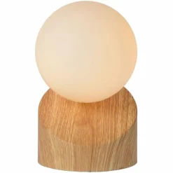 Luminaires Rustiques-Luminaires Lucide Lampe de table Lucide LEN Bois foncé, 1 lumière