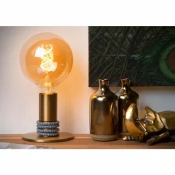 Lampes Dorées-Luminaires Lucide Lampe de table Lucide MARIT Or, 1 lumière
