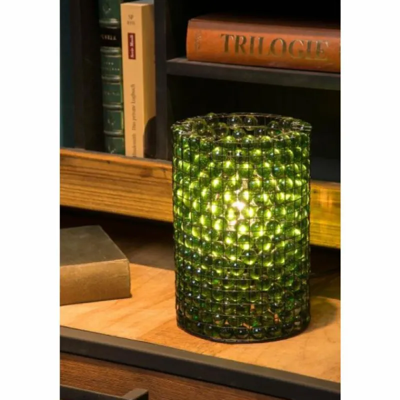 Luminaires Lucide Lampe de table Lucide MARBLOUS Noir, Transparent, 1 lumière