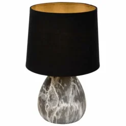 Lampes En Tissu-Luminaires Lucide Lampe de table Lucide MARMO Aspect marbre, 1 lumière