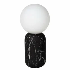 Luminaires Lucide Lampe de table Lucide MARBOL Aspect marbre, Noir, 1 lumière