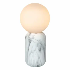 Luminaires Lucide Lampe de table Lucide MARBOL Aspect marbre, Blanc, 1 lumière