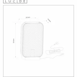 Luminaires Lucide Lampe de table Lucide MESH Noir, 1 lumière* Lampes À Poser