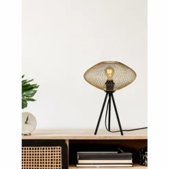 Luminaires Rustiques-Luminaires Lucide Lampe de table Lucide MESH Noir, 1 lumière