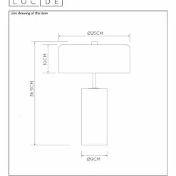 Lampes Art Déco-Luminaires Lucide Lampe de table Lucide MIRASOL Noir, 3 lumières