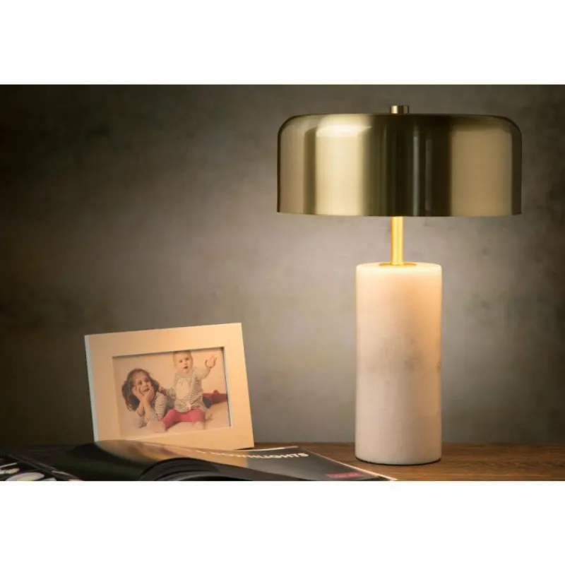 Luminaires Scandinaves-Luminaires Lucide Lampe de table Lucide MIRASOL Blanc, 3 lumières