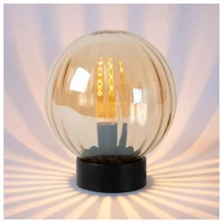 Luminaires Lucide Lampe de table Lucide MONSARAZ Noir, 1 lumière