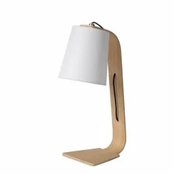 Lampes En Tissu-Luminaires Lucide Lampe de table Lucide NORDIC Blanc, 1 lumière