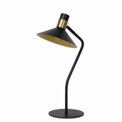Lampes Dorées-Luminaires Lucide Lampe de table Lucide PEPIJN Noir, 1 lumière