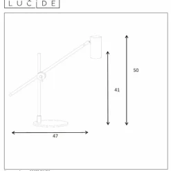 Luminaires Scandinaves-Luminaires Lucide Lampe de table Lucide PHILINE Noir, 1 lumière