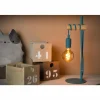 Lampes En Bois-Luminaires Lucide Lampe de table Lucide Pola Bleu, Bois clair, 1 lumière