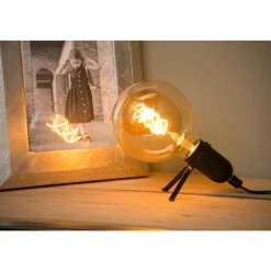 Luminaires Lucide Lampe de table Lucide PUKKI Noir, 1 lumière* Lampes À Poser