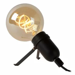 Luminaires Lucide Lampe de table Lucide PUKKI Noir, 1 lumière* Lampes À Poser