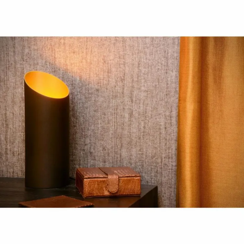 Lampes Dorées-Luminaires Lucide Lampe de table Lucide QUIRIJN Noir, 1 lumière