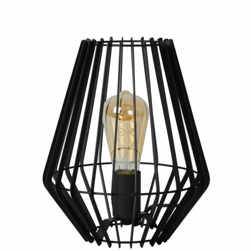 Luminaires Scandinaves-Luminaires Lucide Lampe de table Lucide REDA Noir, 1 lumière