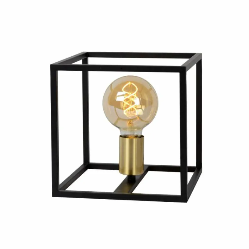 Luminaires Rustiques-Luminaires Lucide Lampe de table Lucide RUBEN Noir, 1 lumière