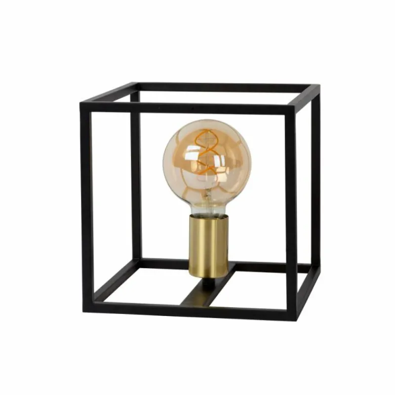 Luminaires Rustiques-Luminaires Lucide Lampe de table Lucide RUBEN Noir, 1 lumière