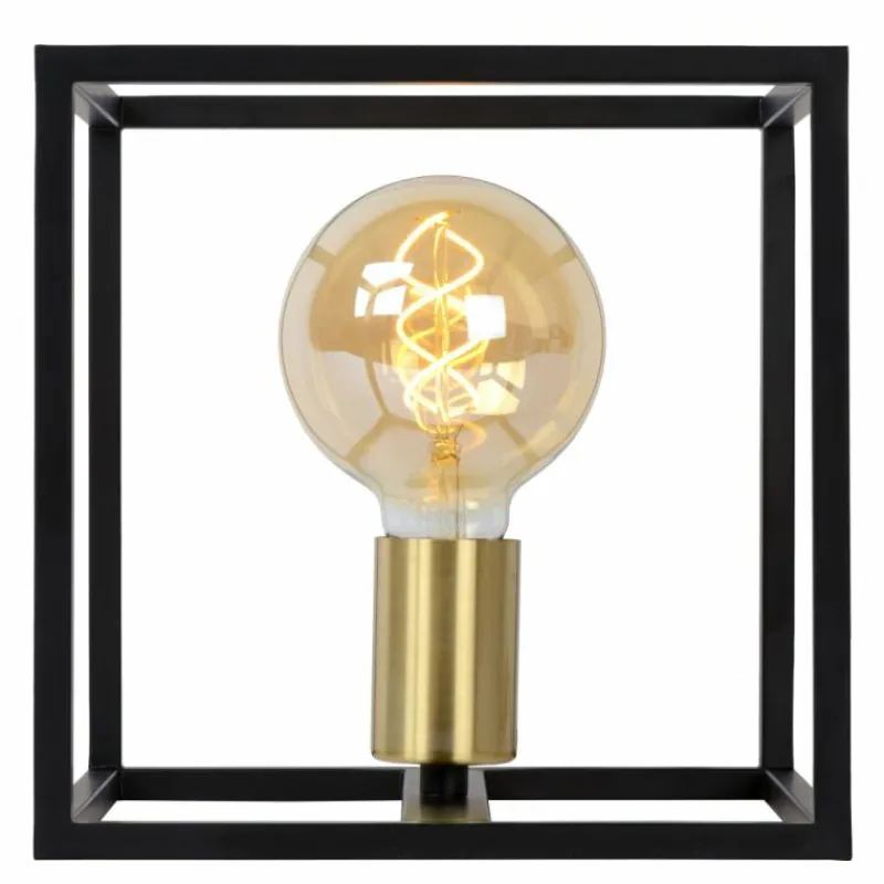 Luminaires Rustiques-Luminaires Lucide Lampe de table Lucide RUBEN Noir, 1 lumière