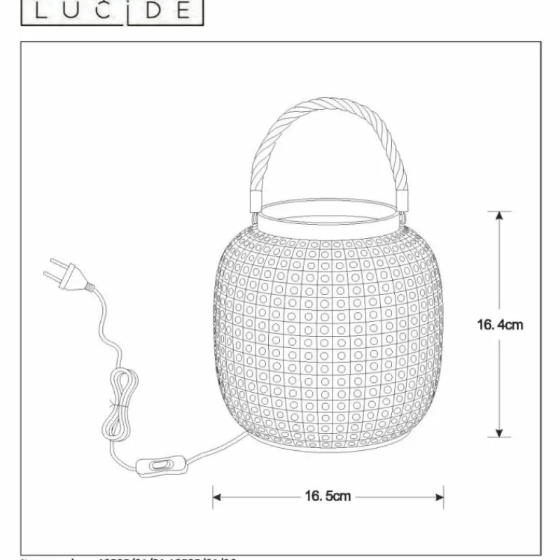 Luminaires Rustiques-Luminaires Lucide Lampe de table Lucide SAFIYA Blanc, 1 lumière