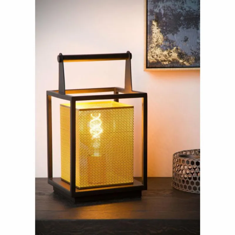 Lampes Dorées-Luminaires Lucide Lampe de table Lucide SANSA Noir, 1 lumière