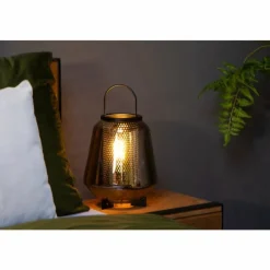 Suspension Verre Fumé-Luminaires Lucide Lampe de table Lucide SISKA Noir, 1 lumière