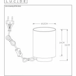 Luminaires Lucide Lampe de table Lucide SUZY Noir, 1 lumière* Lampes À Poser