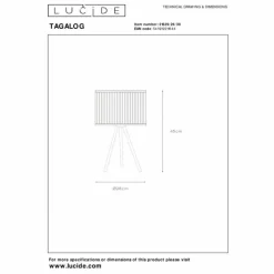 Luminaires Scandinaves-Luminaires Lucide Lampe de table Lucide TAGALOG Noir, 1 lumière