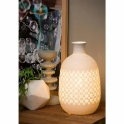 Luminaires Lucide Lampe de table Lucide TIESSE Blanc, 1 lumière* Lampes À Poser