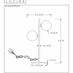 Luminaires Lucide Lampe de table Lucide TYCHO Or, 2 lumières