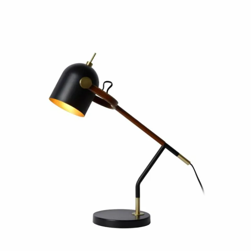 Luminaires Scandinaves-Luminaires Lucide Lampe de table Lucide WAYLON Noir, 1 lumière