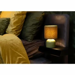 Lampes En Tissu-Luminaires Lucide Lampe de table Lucide WOOLLY Vert, 1 lumière