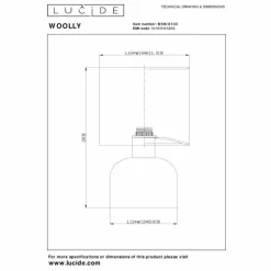 Lampes En Tissu-Luminaires Lucide Lampe de table Lucide WOOLLY Vert, 1 lumière
