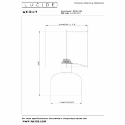 Lampes En Tissu-Luminaires Lucide Lampe de table Lucide WOOLLY Beige, 1 lumière