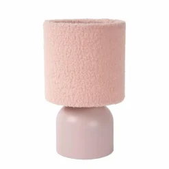 Lampes En Tissu-Luminaires Lucide Lampe de table Lucide WOOLLY Rose, 1 lumière