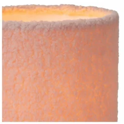 Lampes En Tissu-Luminaires Lucide Lampe de table Lucide WOOLLY Rose, 1 lumière