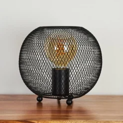 Lampes Industrielles-hofstein Lampe de table Luena Noir, 1 lumière