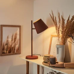 Lampes Industrielles-hofstein Lampe de table Lungre Rouille, 1 lumière