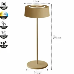 Lampes Dorées-Luminaires Lutec Lampe de table Lutec COCKTAIL LED Or, 1 lumière