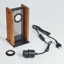 Lampes Vintages & Rétros-hofstein Lampe de table Maahui Écru, Noir, 1 lumière