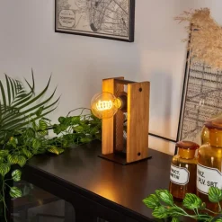 Lampes Vintages & Rétros-hofstein Lampe de table Maahui Écru, Noir, 1 lumière