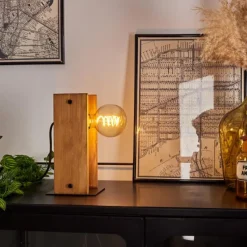 Lampes Vintages & Rétros-hofstein Lampe de table Maahui Écru, Noir, 1 lumière