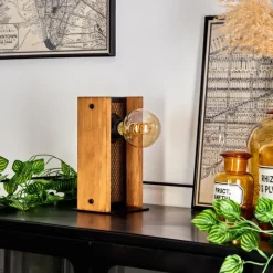 Lampes Vintages & Rétros-hofstein Lampe de table Maahui Écru, Noir, 1 lumière