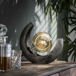 Lampes Vintages & Rétros-hofstein Lampe de table Magredis Argent Oxydé, 1 lumière